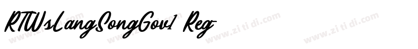 RTWsLangSongGov1 Reg字体转换